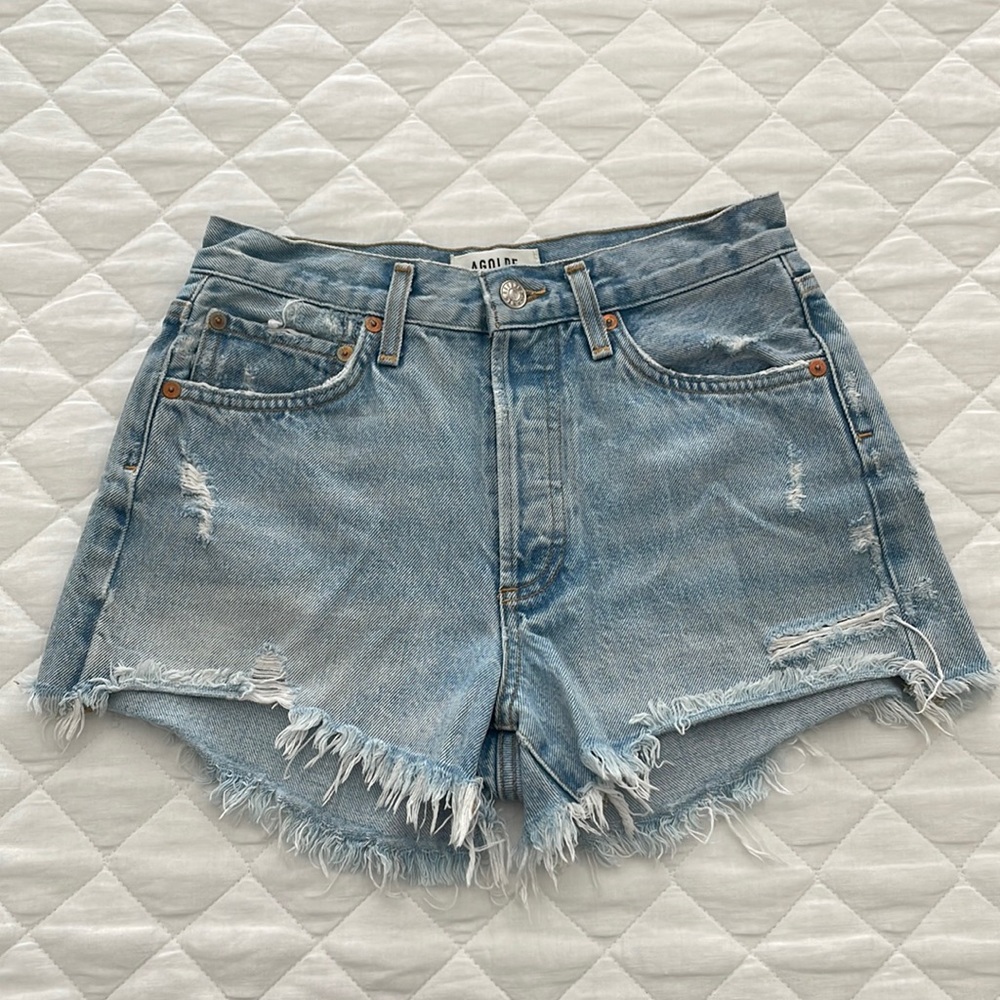 AGOLDE Parker Vintage Cut Off Denim Shorts